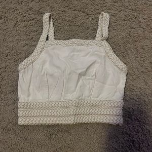 Cute cream tie tank top